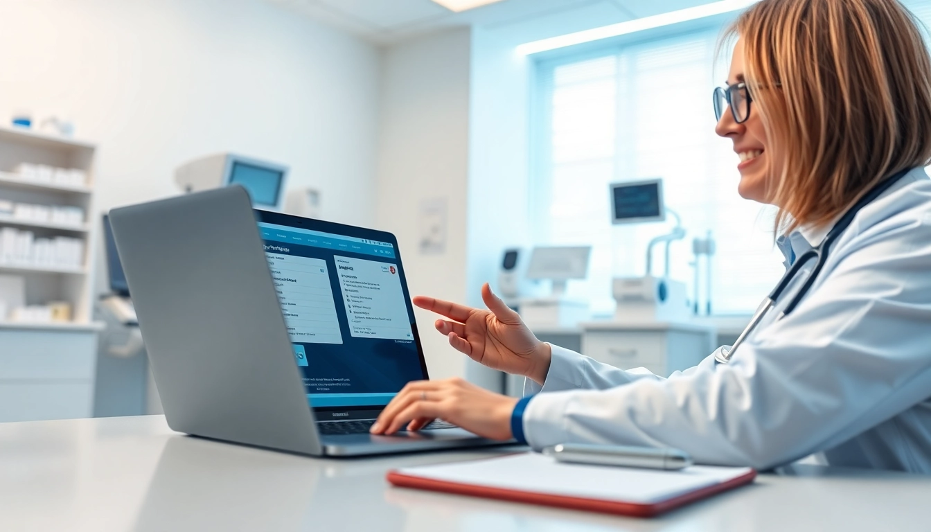 Learn how does eprescribing work while a doctor interacts with a patient in a modern clinic.