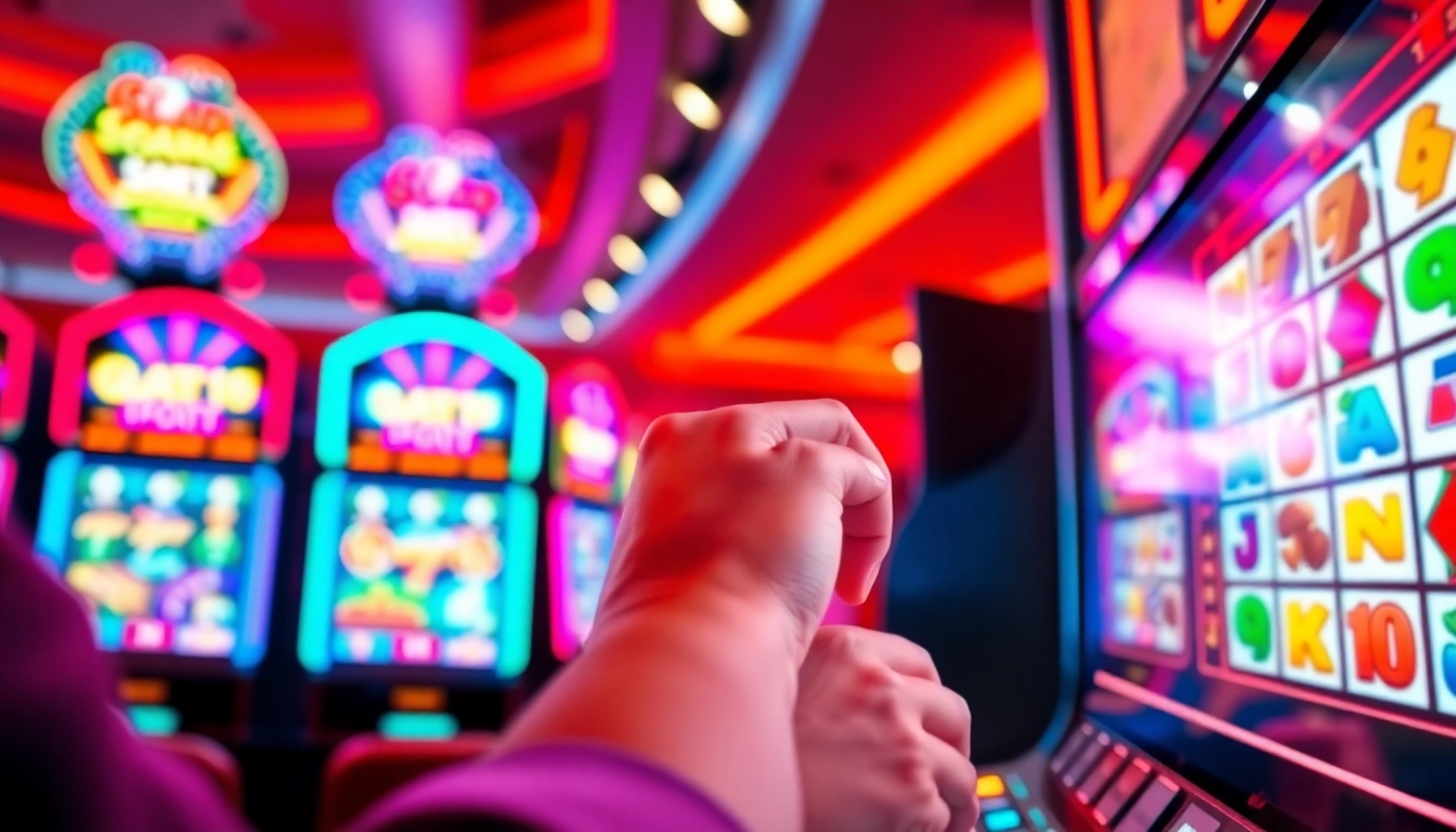 Menangkan jackpot di qqmacan slot dengan pemain bersemangat dan mesin bertema cerah.